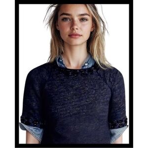 JCrew embellished top